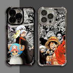 Anime Gear 5 LuffyS Ones Pieces Plating Phone Case For iPhone 17 17e 16e 16 15 14 13 12 11 Pro Max X XR Mini Air Plus Anti-Fall