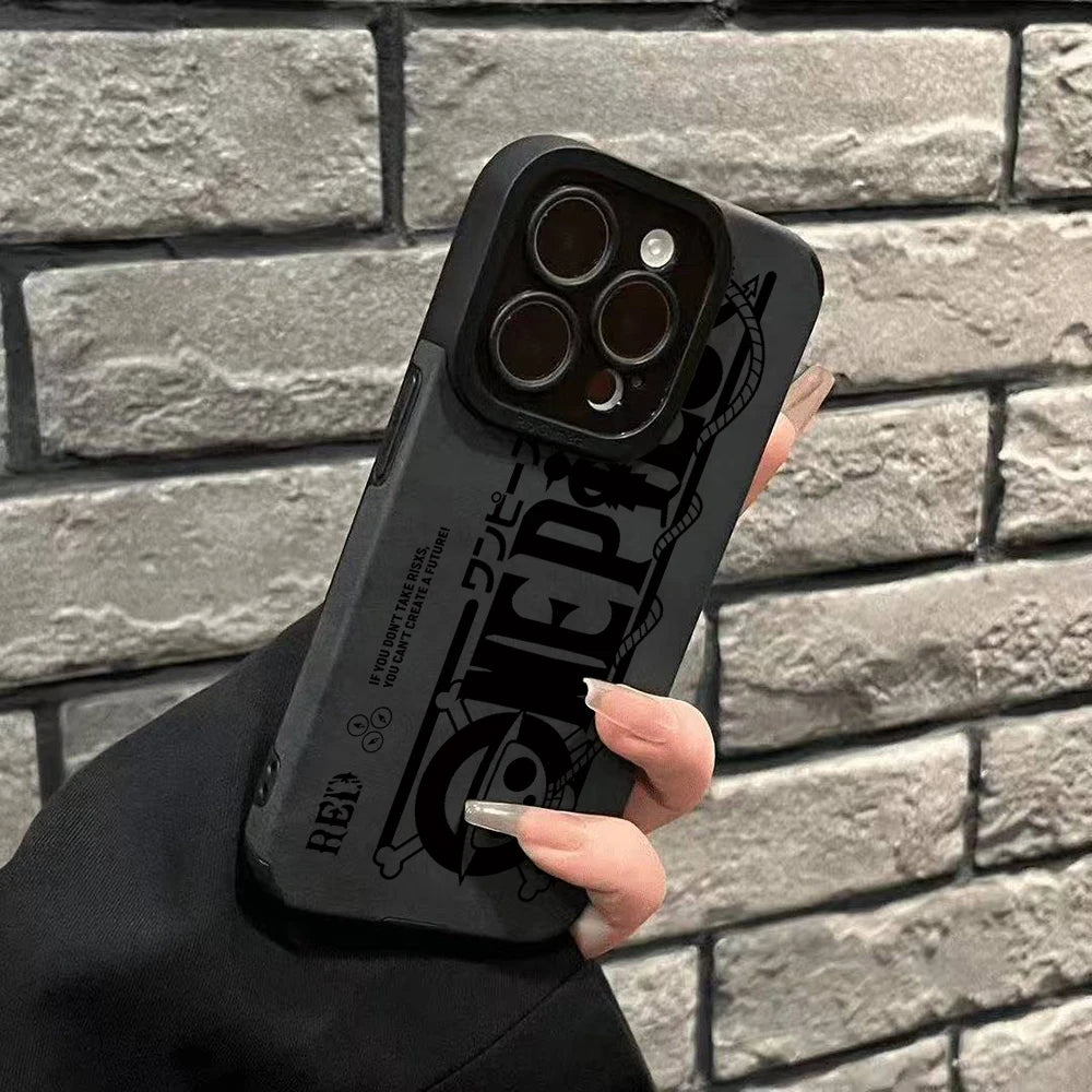 One Luffies Z-Zoroes Pieces Phone Case for Apple iPhone 17 Air 16 16e 15 14 Plus 13 12 11 Pro Max Luxury Leather Texture Cover