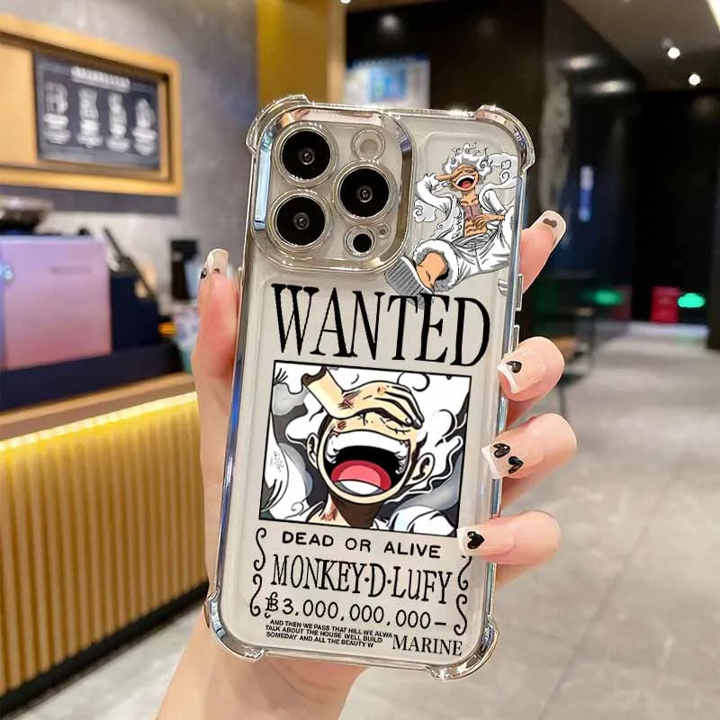 Anime O-One Pieces For iPhone 17 AIR 16E 16 15 14 13 12 11 XS Pro Max mini Plus Plating Anti-Fall Cool Phone Case