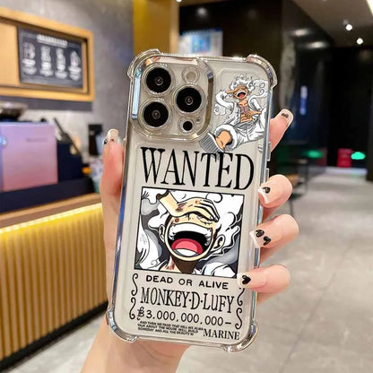 Anime O-One Pieces For iPhone 17 AIR 16E 16 15 14 13 12 11 XS Pro Max mini Plus Plating Anti-Fall Cool Phone Case