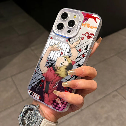 Haikyuu!! Kenma Kozume Phone Case for iPhone 17 Air 16 16e 15 14 Plus 13 12 11 Pro Max X Xs XR 8 Colorful Silver Hard Cover