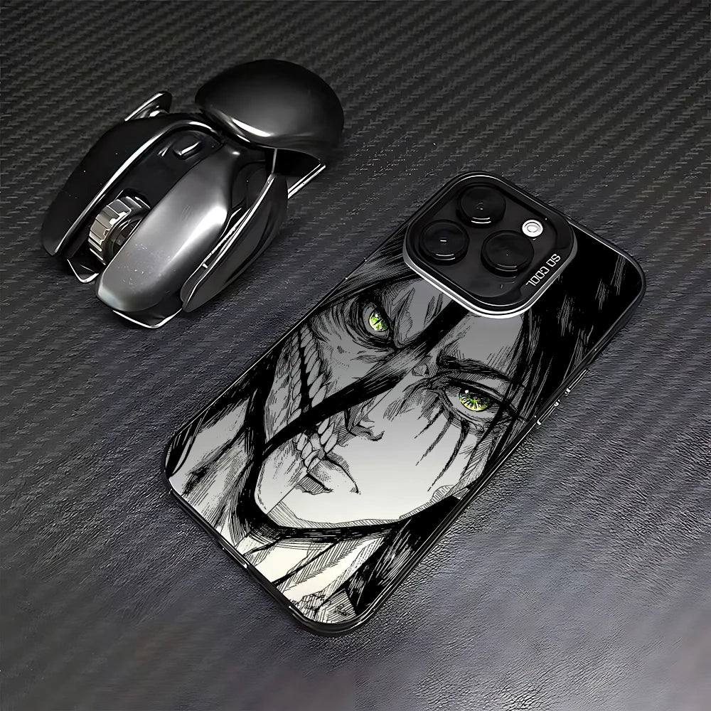 Luxury Hot Anime Attack On Titan Phone Case For iPhone 17 16e 16 15 14 13 12 11 mini Pro Max X XR Air Plus Anti Fall Matte Cover
