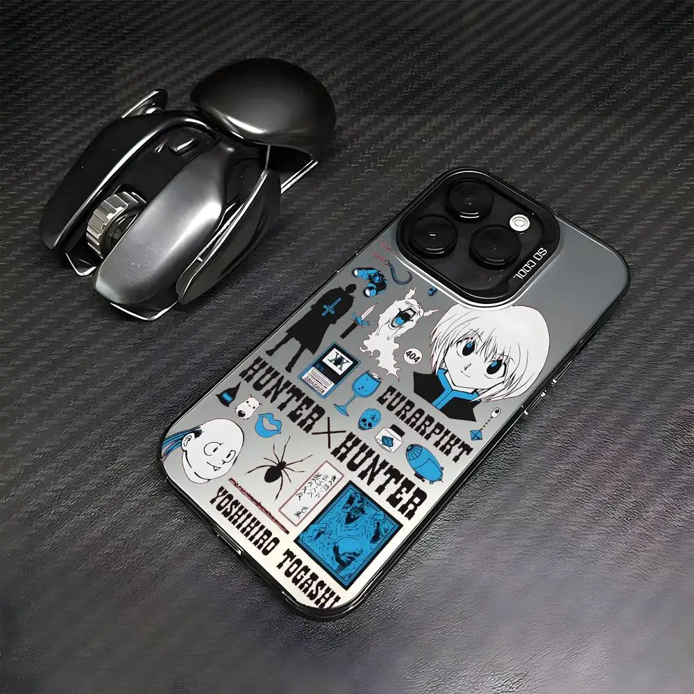 HUNTER HUNTER Phone Case For lMDColor Silver Shell For lPhone 17 16 15 14 13 12 11 Pro Max Plus
