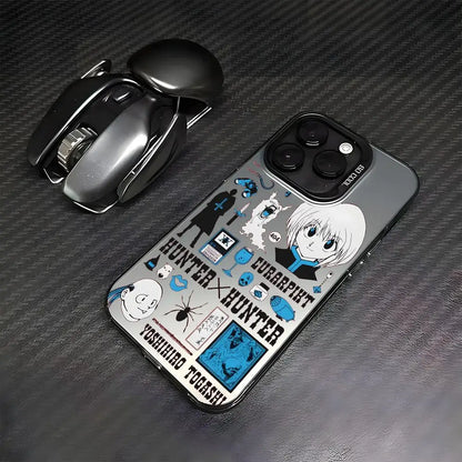 HUNTER HUNTER Phone Case For lMDColor Silver Shell For lPhone 17 16 15 14 13 12 11 Pro Max Plus
