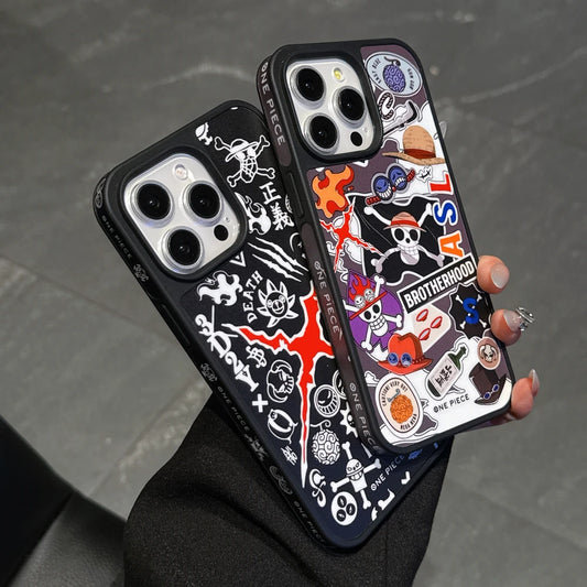 Fashion Cool Japan Anime One Piece Logo Phone Case For iPhone 17 Pro 16 15 14 13 Pro Max Cases Shockproof Hard Cover