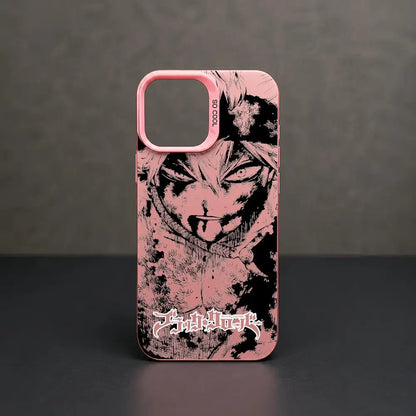 Asta Cartoon B-Black Clover Phone Case iPhone 11/12/13/14/15/16/17 Pro Max Aurora TPU Case Shockproof Slim Stylish Cover