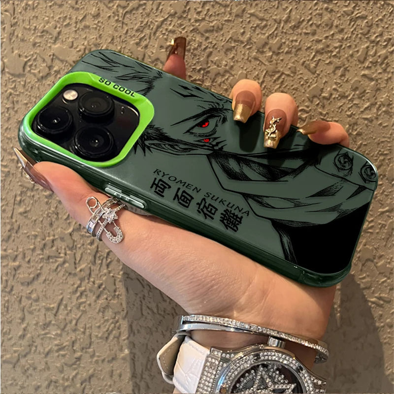 Anime Jujutsu Kaisen Ryomen Sukuna Phone Case for iPhone 12 17 Air Pro Max 16 15 11 14 13 Pro Max XS X XR Plus 8 7 SE 2020 Cover