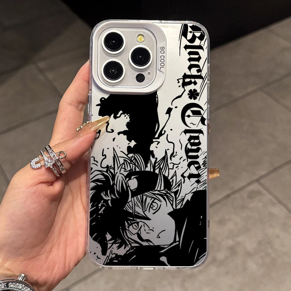 Black Clover Astas Phone Case for Xiaomi Redmi 14C 13C 12C 10 Note 15 14 13 12 Pro Plus 4G 5G Silver Hard Cover