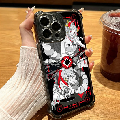 One Luffies Z-Zoroe Pieces Phone Case for iPhone 17 Air 16 16e 15 14 Plus 13 12 11 Pro Max X Xs XR 8 Black Clear Anti Drop Cover