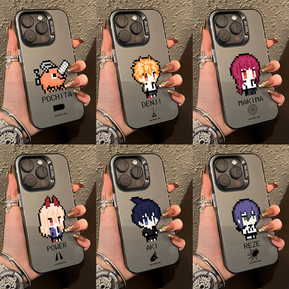 lovely pixel Matte Phone Case for Oppo A5x A5 A3x A60 A79 A98 A1 A78 A58 A38 A18 A57 A76 A17 A94 A74 F29 Pro 4G 5G chainsaw man