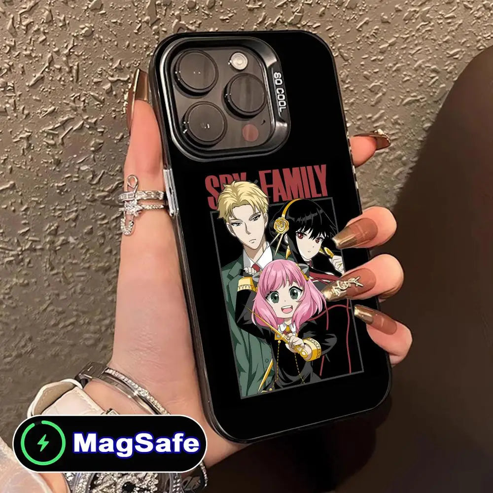 Anime Spy Family Mobile Phone Case for iPhone 17 16 15 14 13 12 11 Air Pro Max Plus MagSafe Translucent Colorful Cover Cover
