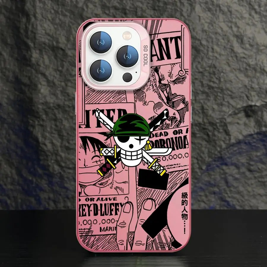 One Piece Bone Logo Cover Phone Case for iPhone 16e 11 12 13 Pro Max 14 15 16 Plus