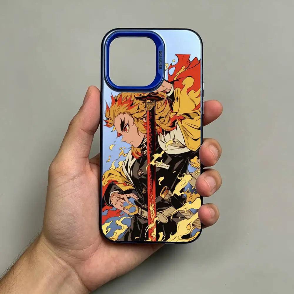 R-Rengoku Vintages Phone Case For IPhone 17 16 15 Pro Max Plus 14 13 12 11 Black White Shockproof Phone Cover