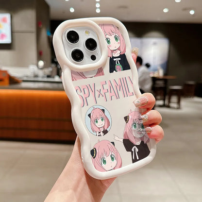 SPY×FAMILY Anya Forger Phone Case for iPhone 16 16e 15 14 Plus 13 12 11 iPhone16 Pro Max X Xs XR 7 8 e Wave Soft Capa CASE Funda