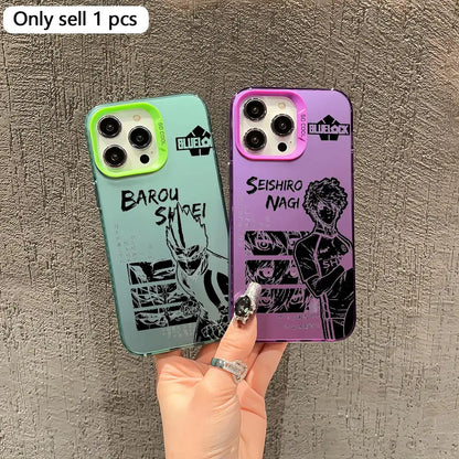 Anime blue lock Phone Case TPU Slim Shockproof Phone Case Full Camera Cover For iPhone 17 16 15 14 13 12 11 Pro Max