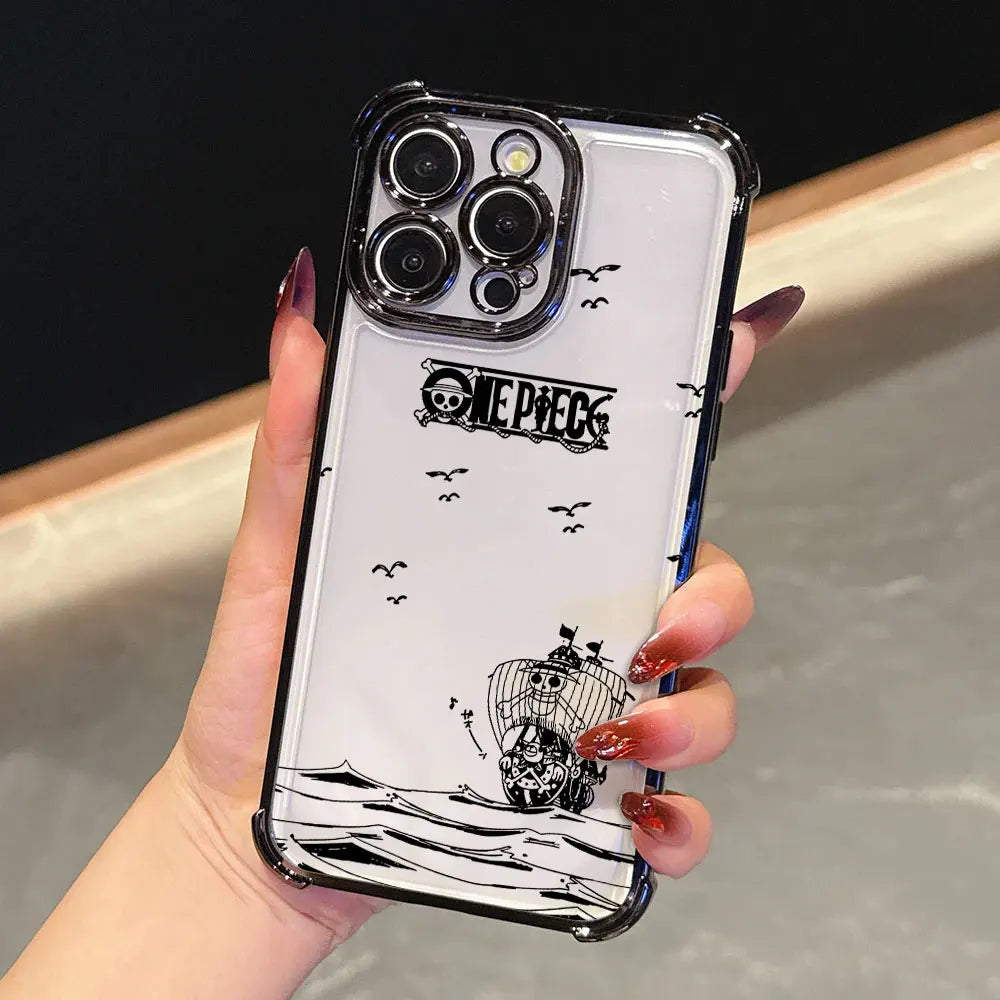 O-One Pieces Manga Funda For iPhone 17 Pro 16 15 14 13 12 11 Pro Max Case 17 Plus 17E 16E 17Air Silicone Protection Phone Cover