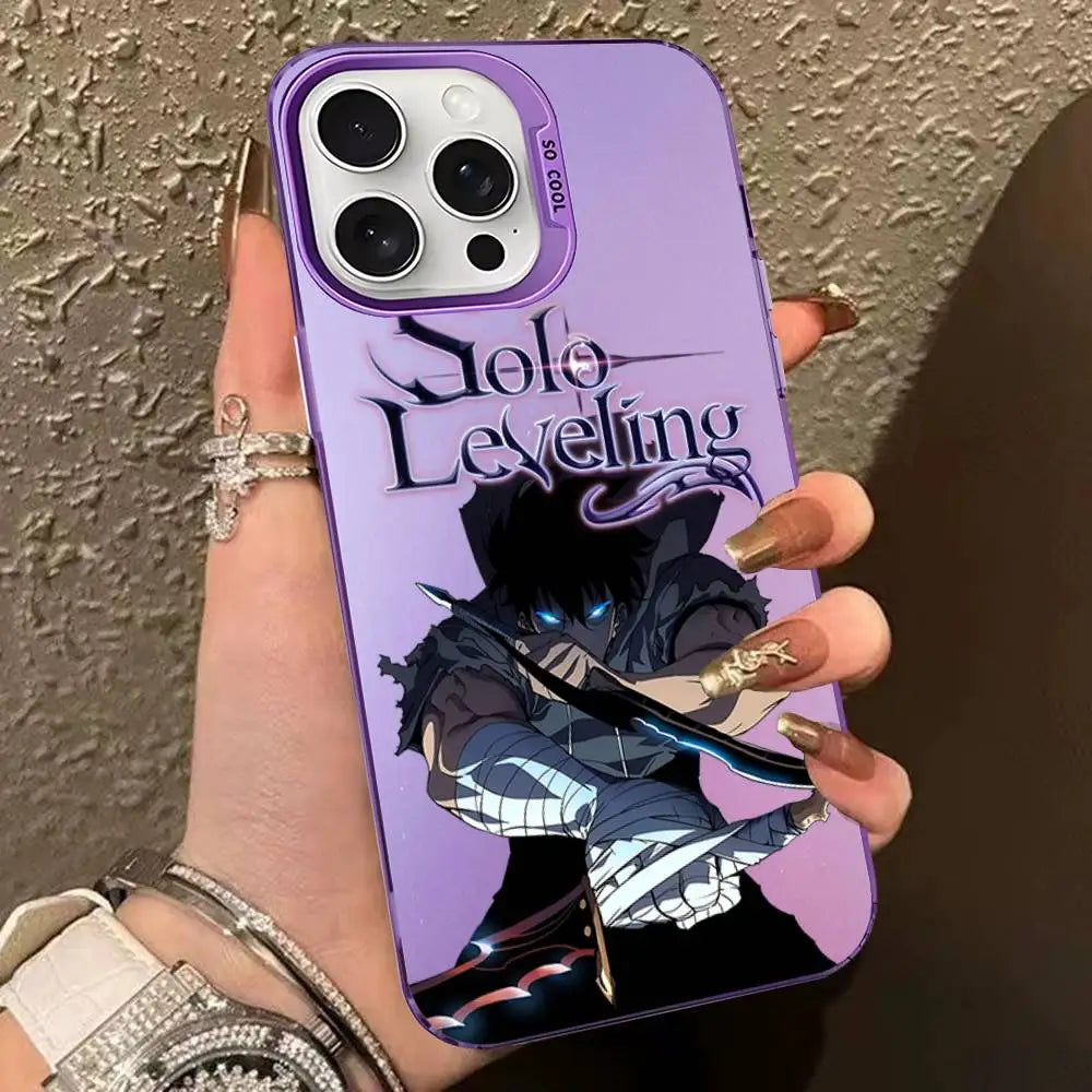 Anime Solos Levelings Phone Case For iPhone 16 15 14 13 12 11 Pro Max X XR XSMAX 8 7 Plus Matte Shockproof Back Anti Fall Cover