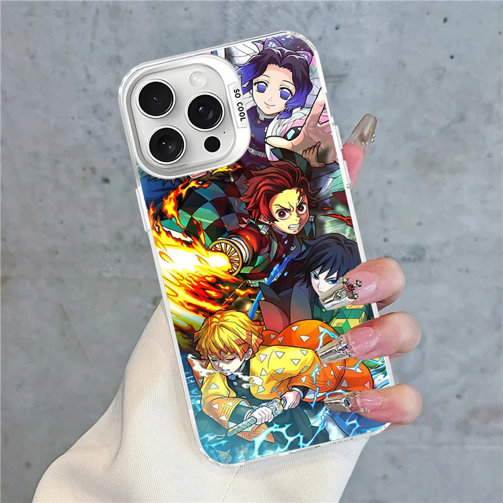 Demon Slayer Phone Case For IPhone 16 15 14 13 12 11 Pro Max X XR XSMAX 8 7 Plus Matte Shockproof Back Cover