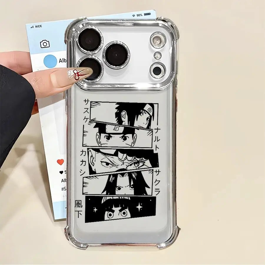 Anime NN-arutoS Clear Cover Case for iPhone 17 Air 16 15 14 Plus 16e 13 12 11 Pro Max