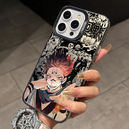 Jujutsus Kaisens Sukunas Phone Case for iPhone 17 Air 16 16e 15 14 Plus 13 12 11 Pro Max X Xs XR 8 Colorful Silver Hard Cover