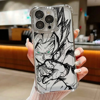 Manga Anime GokuS Cool DragonS BallS Plating Phone Case For iPhone 17 17e 16e 16 15 14 13 12 11 Pro Max Mini Air Plus Anti-Fall