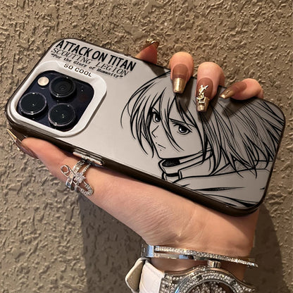 ATTACK ON TITAN MIKASA EREN YEAGER Couple Hard Case for iPhone 12 17 Air Pro Max 16 15 11 14 13 Pro Max XS X XR Plus 8 7 SE 2020