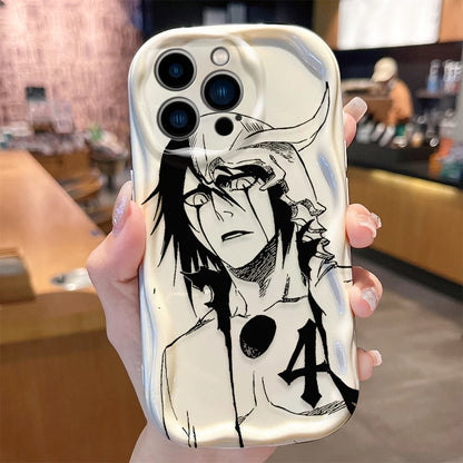 Anime Bleach Wave Case for iPhone 16 15 14 Pro Max 13 12 Mini 11 XS X XR 8 7 Plus SE 2022 2020 Soft Shockproof Back Cover Funda