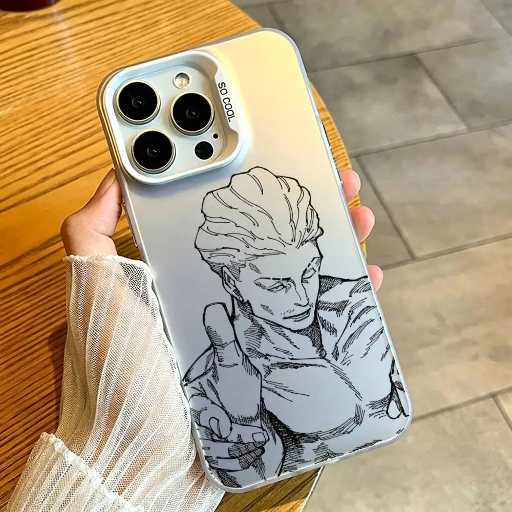 Kinji Hakari Jujutsu   Phone Case For iPhone 17,16,15,14,13,12,11,Mini,Pro,E,MAX White Candy Matte Cover