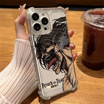Attacks Anime On Titans Hot Cool Phone Case Clear For iPhone 17 16 14 15 11 12 13 Pro Max 16E Plus 17 Air Soft Shockproof Cover