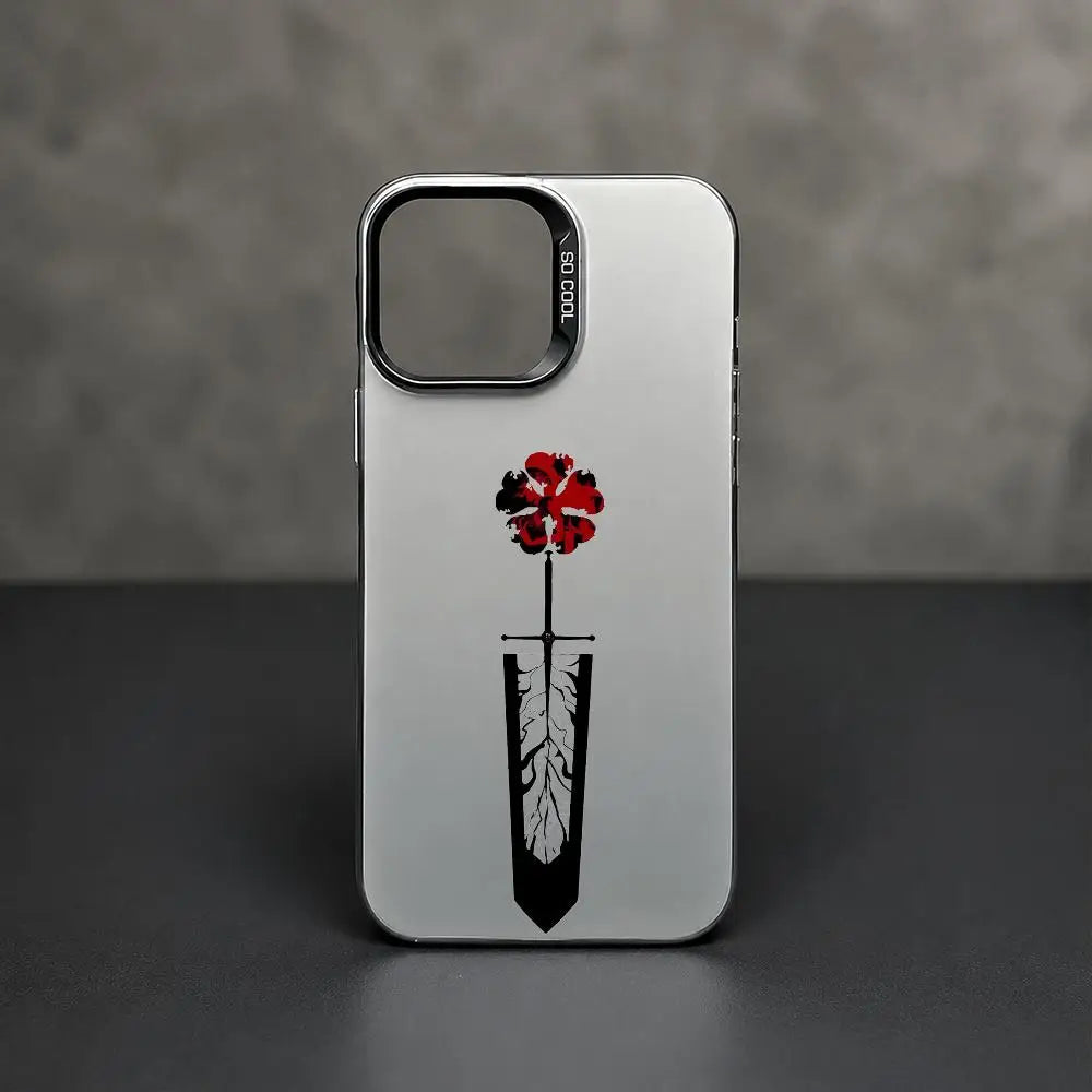 Black Clover logo Phone Case For iPhone 11/12/13/14/15/16/17 Pro Max Color Gradient TPU Case Shockproof Cover