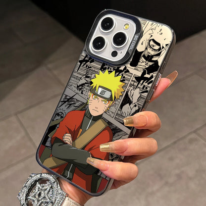 N-NARUTOs K-Kakashies Itachies Phone Case for iPhone 17 Air 16 16e 15 14 Plus 13 12 11 Pro Max X Xs XR 8 Silver Hard Cover