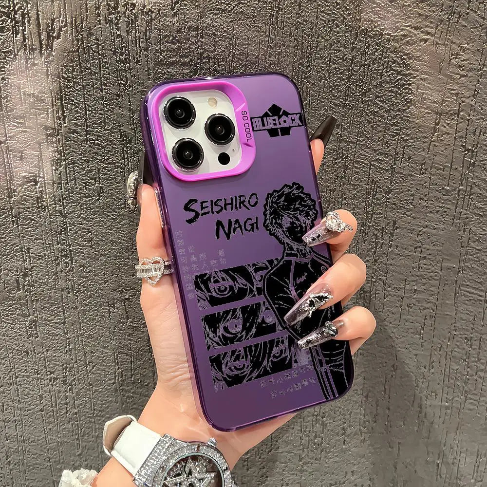 Anime blue lock Phone Case TPU Slim Shockproof Phone Case Full Camera Cover For iPhone 17 16 15 14 13 12 11 Pro Max