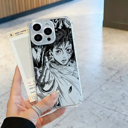 Anime Jujutsu Kaisen Phone Case For iPhone 17 16e 16 15 14 13 12 11 Mini Air Pro Max X XR XSMax 7 8 Plus Anti Fall Transparent