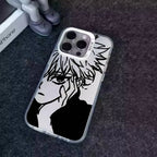 1pc Anime Killua Hunter X Hunter Phone Case Laser IMD Color Silver Shell For IPhone 17 16 15 14 13 12 11 Air Pro Max Plus