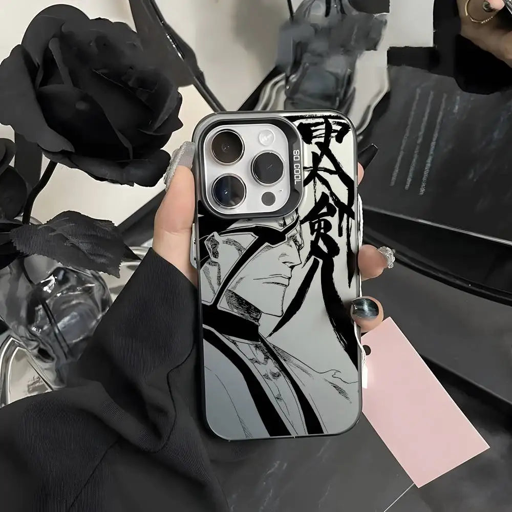 Anime B-Bleach Phone Case For iPhone 17 16 15 14 13 12 11 Pro Max Air multicolor Matte Laser Metallic Aurora Funda