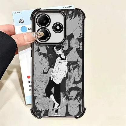 Tokyo Revengers Anime Plating Phone Case For Xiaomi Poco X6 X7 X8 Pro Max X5 X3 M8 M7 M5S Redmi 15C 15 14C 13C 17T 15T 14T F8 Ul