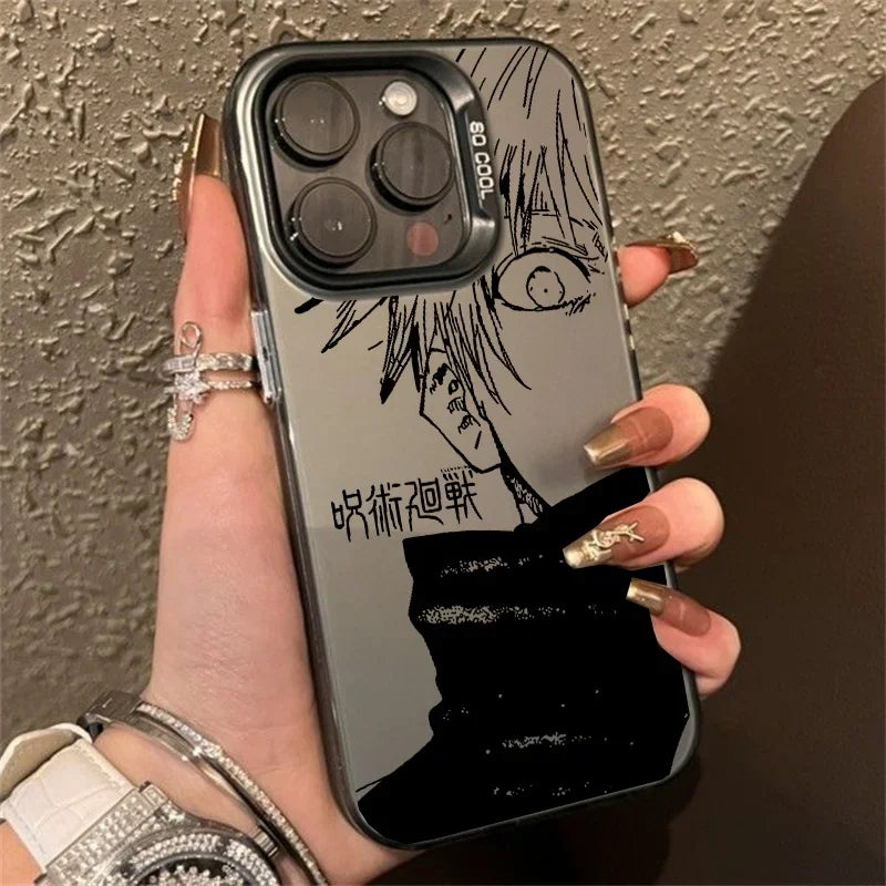 Anime Cartoon J-Jujutsu K-Kaisen Phone Case For IPhone 14 15 16 17 Pro Max Plus 12 13 Mini 16E Casing Hard IMD Fashion