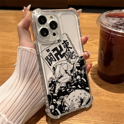 Tokyos Revengers Anime Phone Case Clear For iPhone 17 16 14 15 11 12 13 Pro Max 16E 16 Plus 17 Air Soft Shockproof Silicon Cover