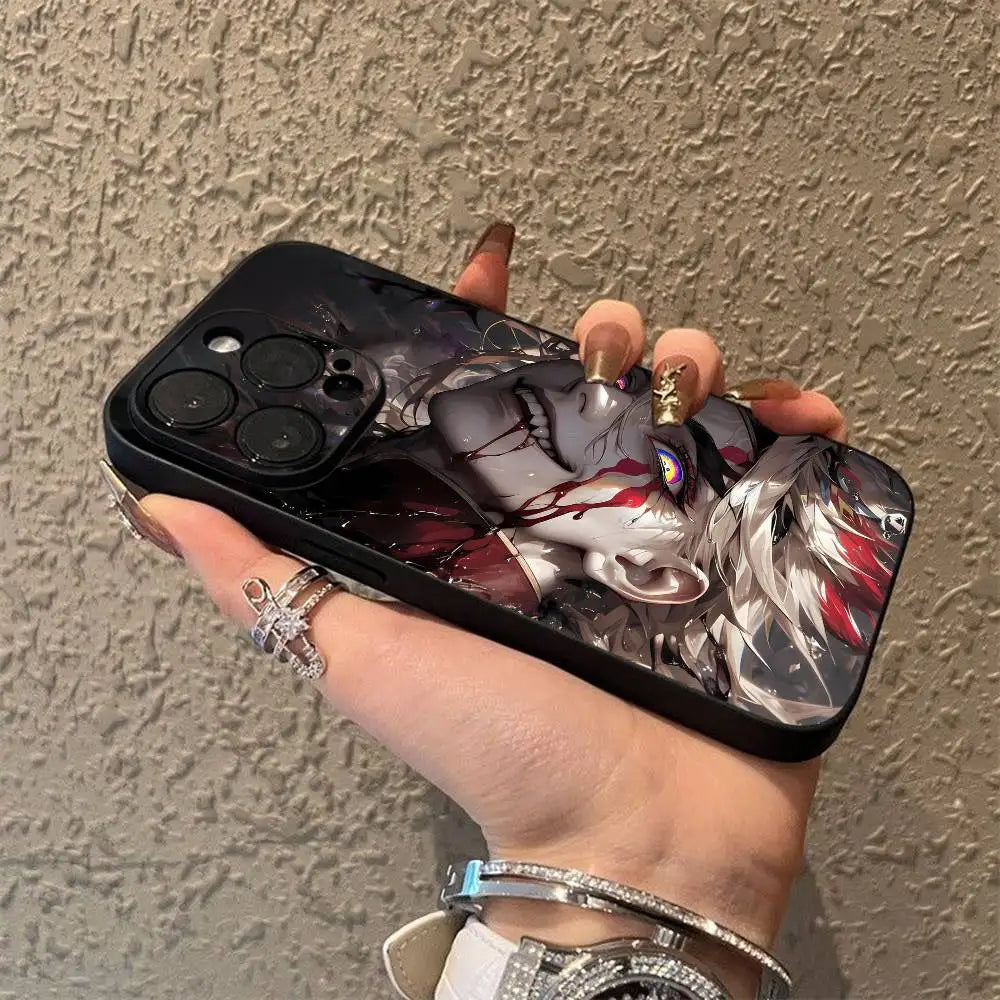 D-Demon Doma Douma S-Slayer Phone Case For iPhone 17,16,15,14,13,12,Pro,Max,Plus,E,SE4,Air,Mini Black Soft Box