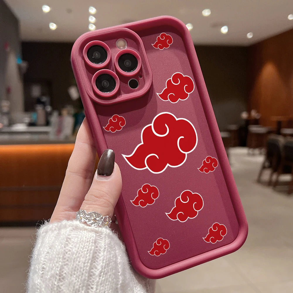 Akatsukies Cloud Totem N-NARUTOS Phone Case for iPhone 17e 17 16e 16 15 14 13 12 11 Air Pro Max Plus Soft TPU Back Cover