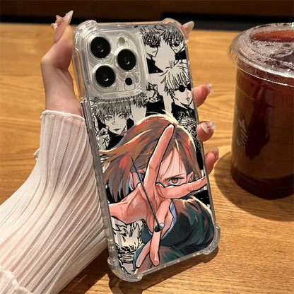 Jujutsus Anime Kaisens Phone Case Clear For iPhone 17 16 14 15 11 12 13 Pro Max 16 E Plus 17 Air Soft Shockproof Anti-fall Cover