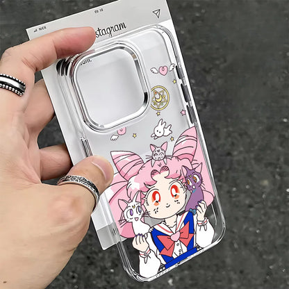 Anime S-Sailors M-Moons Phone Case For iPhone 17 16e 16 15 14 13 12 11 mini Pro Max X XR XSMAX 8 7 Air Plus Clear Soft Cover