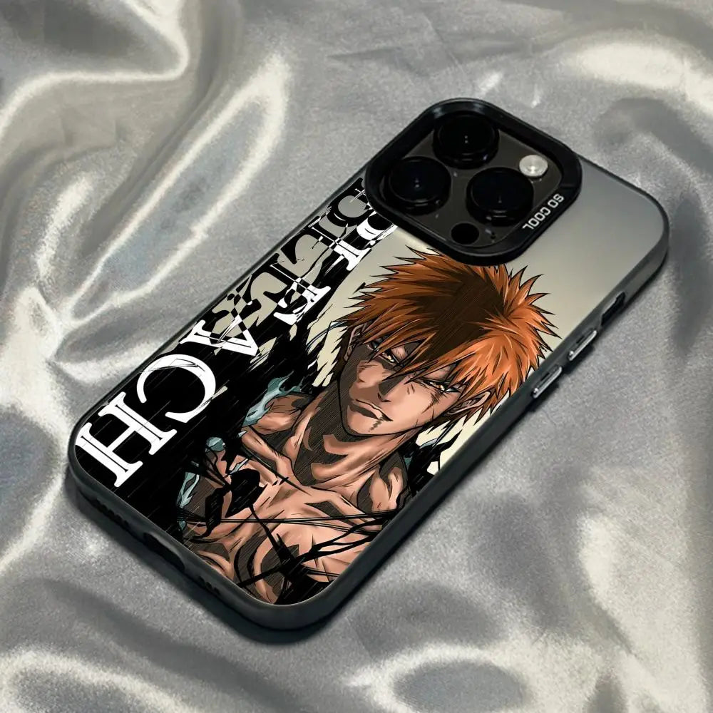 B-BLEACH Phone Case For iPhone 17 16 15 14 13 12 11 Pro Max Designer Matte Laser Aurora Funda Phone Case