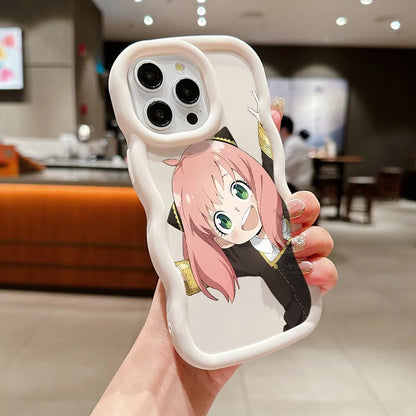 SPY×FAMILY Anya Forger Phone Case for iPhone 16 16e 15 14 Plus 13 12 11 iPhone16 Pro Max X Xs XR 7 8 e Wave Soft Capa CASE Funda