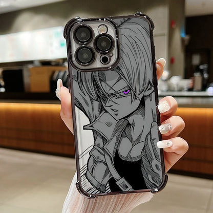 Dragon Ball anime sketch Plating Phone Case For iPhone 17 17e 16 15 14 13 12 11 Pro Max X XR 7 8 Mini Air Plus Anti-Fall Airabag