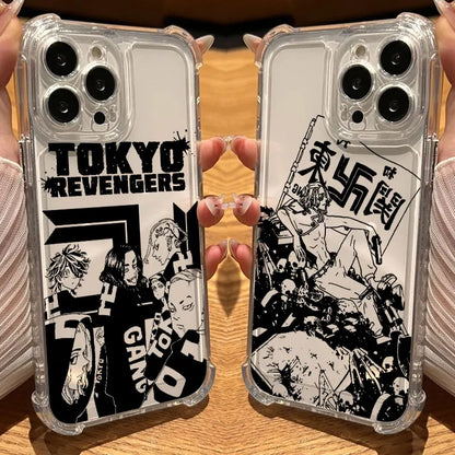 Tokyos Revengers Anime Phone Case Clear For iPhone 17 16 14 15 11 12 13 Pro Max 16E 16 Plus 17 Air Soft Shockproof Silicon Cover