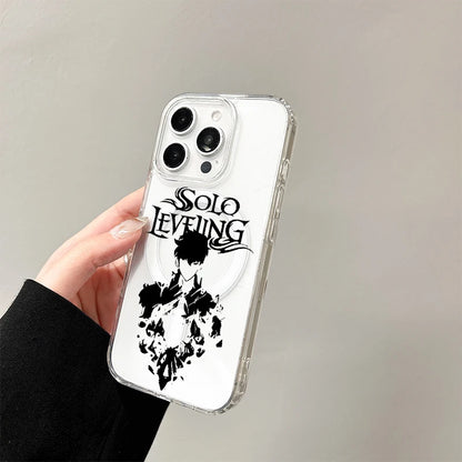 Solo Leveling Sung Jin-Woo Wireless Charging Case for iPhone 17 Air 16 E 15 14 Plus 13 12 Mini 11 Pro Max Silicone Hard Cover