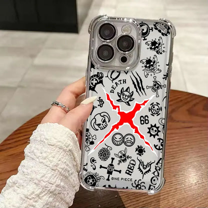O-One Pieces Manga Funda For iPhone 17 Pro 16 15 14 13 12 11 Pro Max Case 17 Plus 17E 16E 17Air Silicone Protection Phone Cover