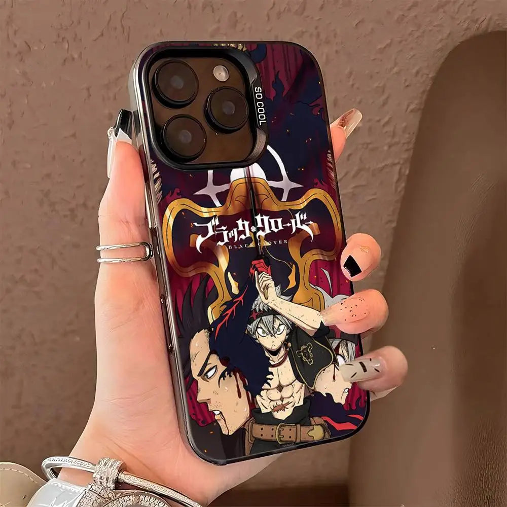 Black Clover Anime Phone Case Phone Case Color Silver Shell For IPhone 17 16 15 14 13 12 11 Pro Max Plus
