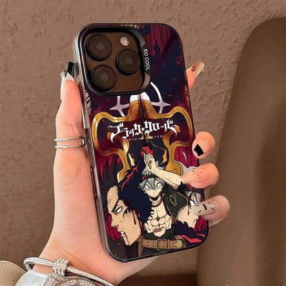 Black Clover Anime Phone Case Phone Case Color Silver Shell For IPhone 17 16 15 14 13 12 11 Pro Max Plus